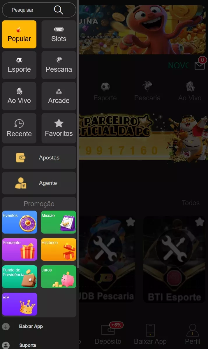 Esta imagem é a imagem da página inicial do aplicativo do melhor aplicativo de apostas online